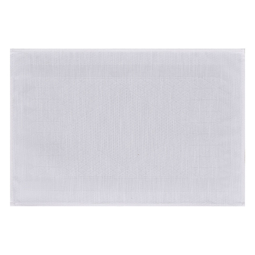 Placemat Club Satin White 53x33 89% cotton / 11% linen, , hi-res image number 0
